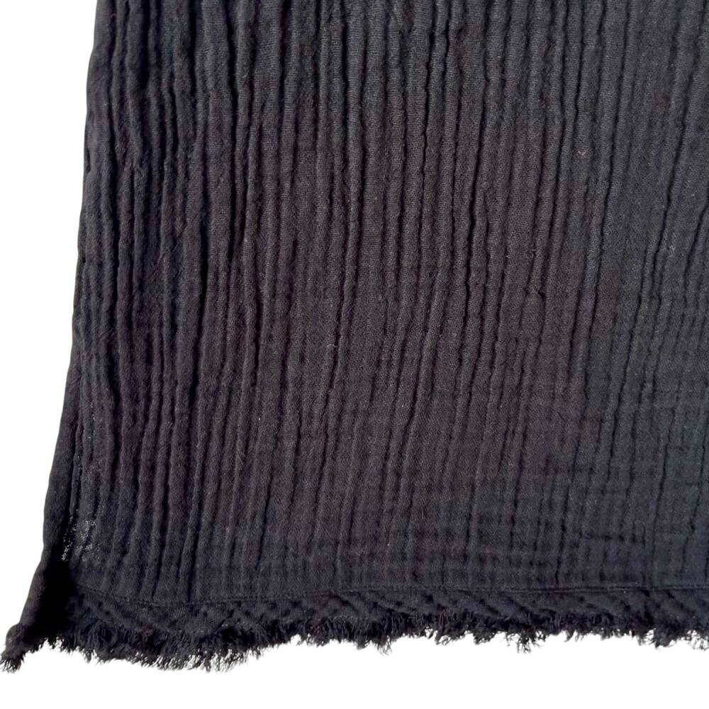 Eileen Fisher Slub Dress Gauze Fringe Lagenlook Organic - Picture 4 of 9